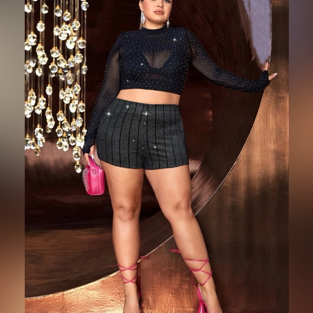 Rhinestone shorts